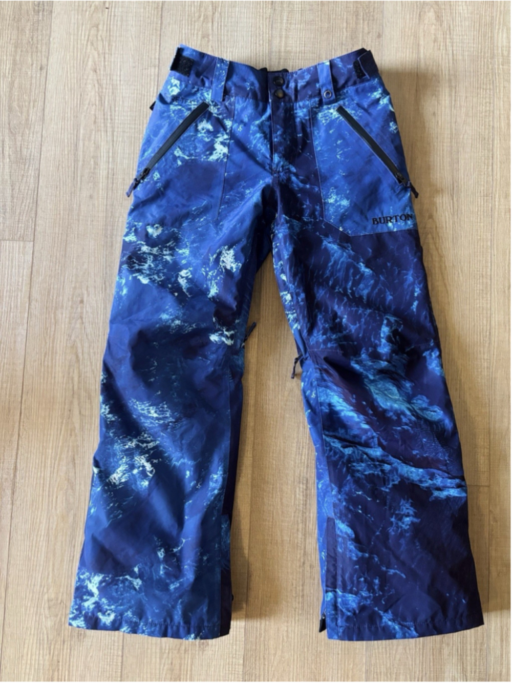 Burton Snow Pants Boys M Blue Gore-Tex Waterproof Relaxed Fit Insulated Skiing